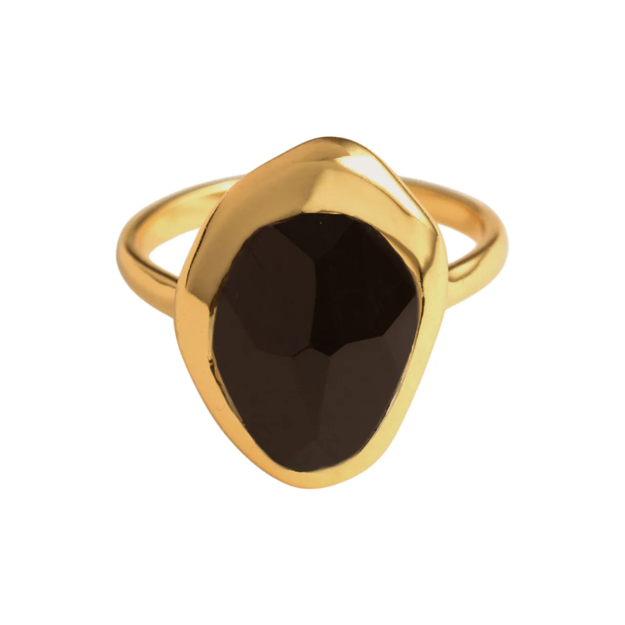 Clearance Black Onyx Stepping Stone Ring Women Rings