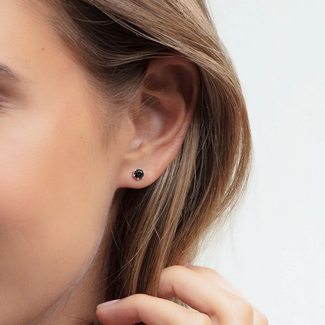 Outlet Black Stone Ear Studs Women Earrings