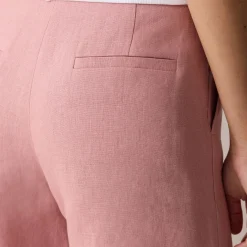 Hot Blake High-Rise Linen Straight Leg Trousers Women Trousers & Shorts
