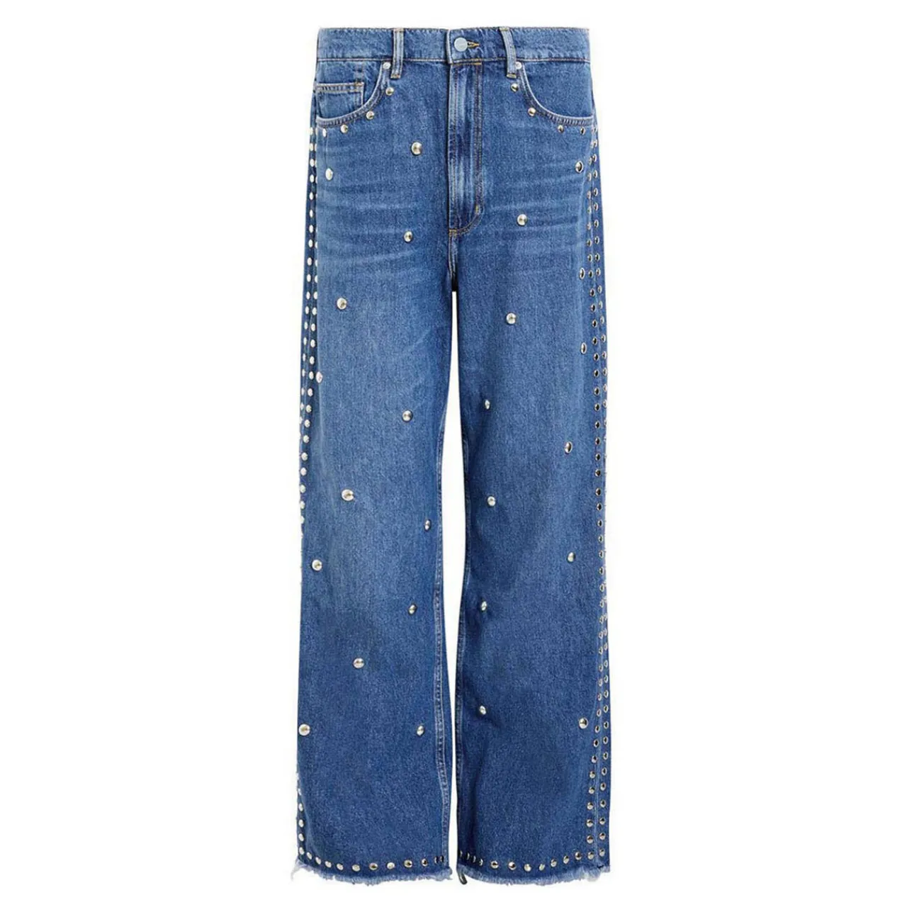 Best Blake Studded Wide Leg Jeans Women Denim