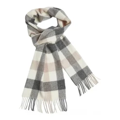 Outlet Block Check Lambswool Scarf Women Scarves