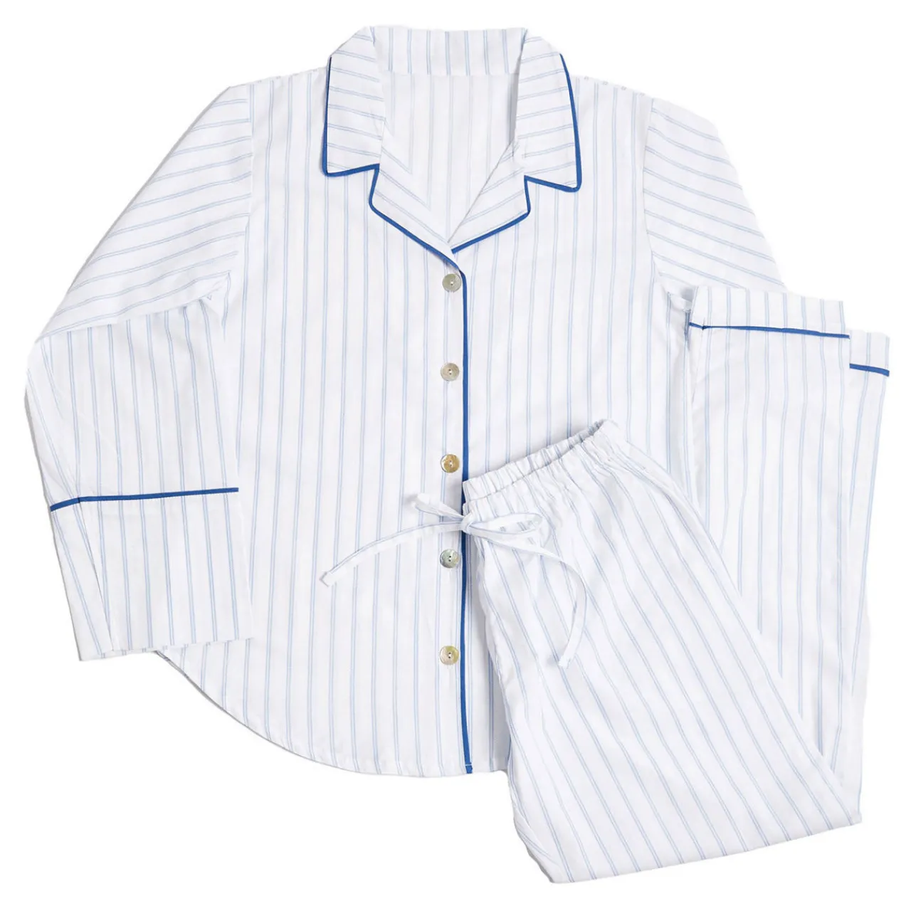 Blue Striped Pyjamas Women Sleepwear