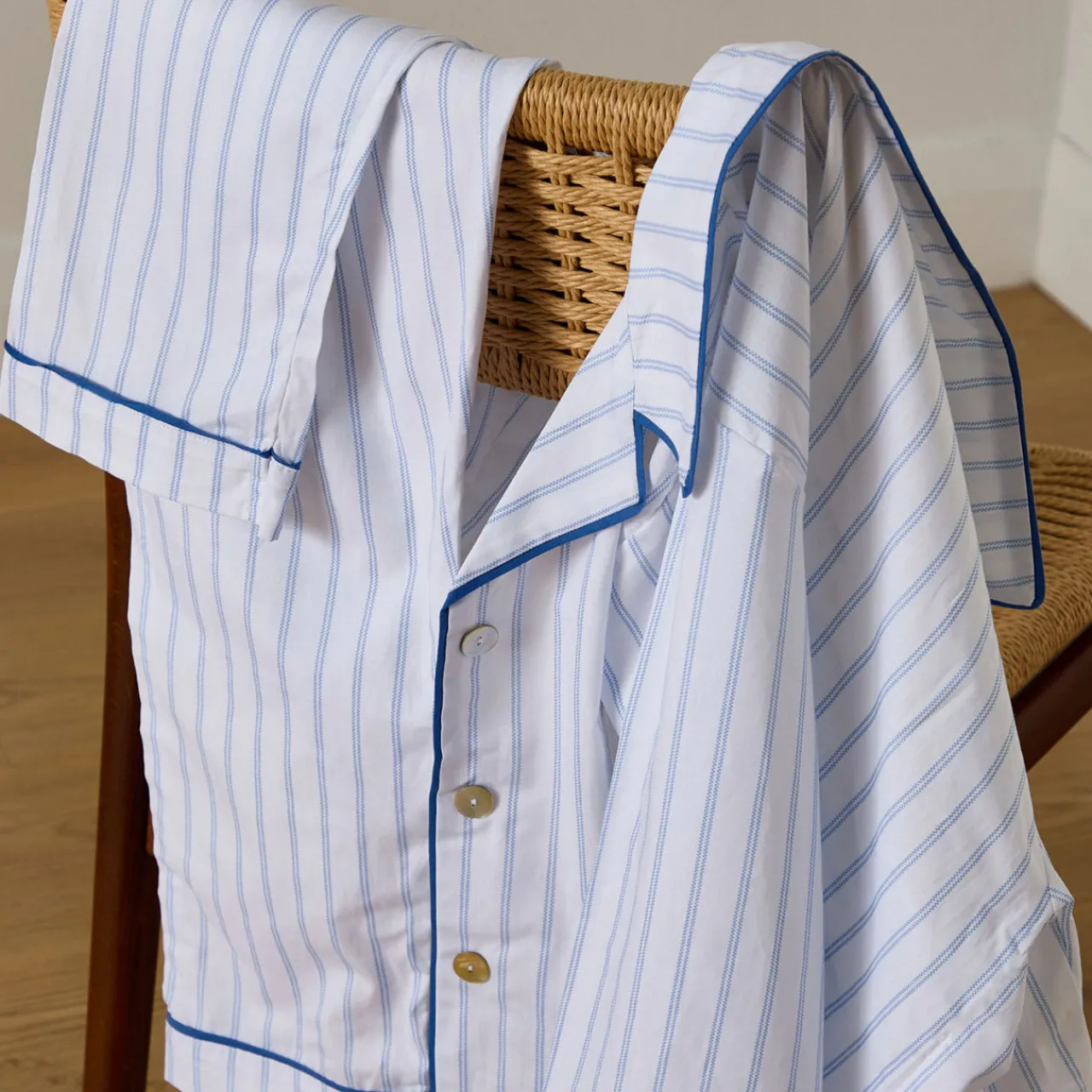 Blue Striped Pyjamas Women Sleepwear