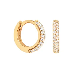 New Bold Pavé Huggies Women Earrings