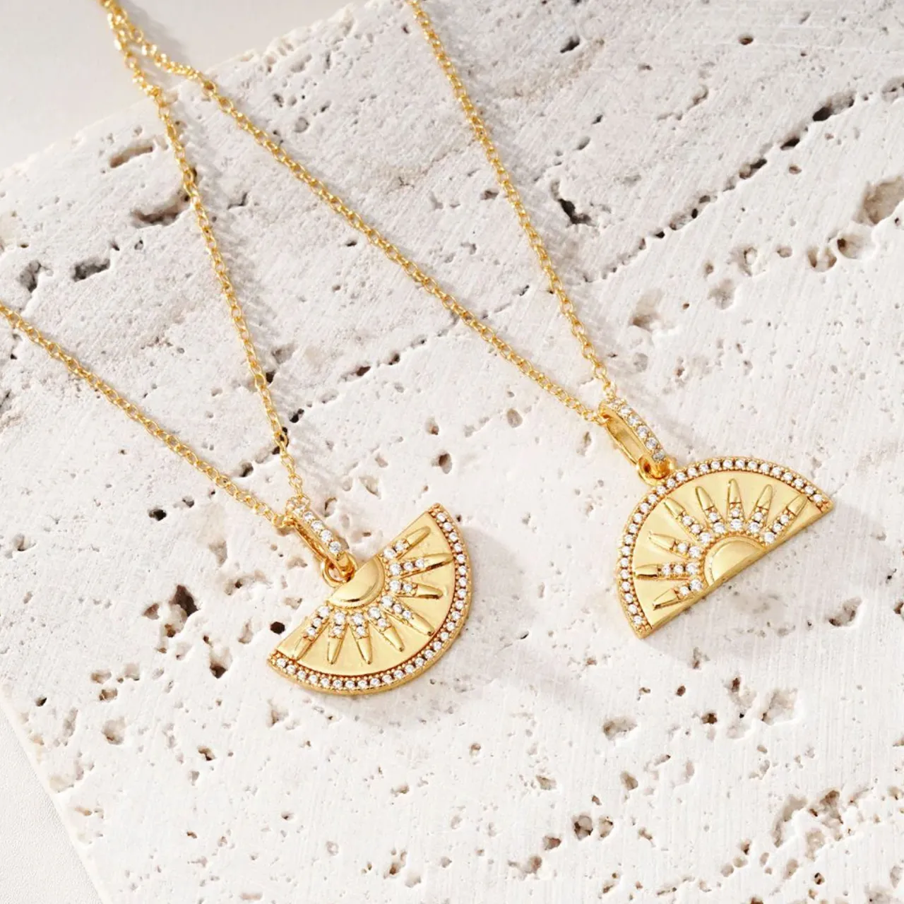 New Bonded by Sunlight Necklace, Set of Two Women Necklaces