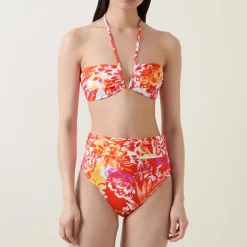 New Border Pareo High-Rise Floral Bikini Bottoms Women Swimwear & Beachwear