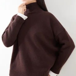Best Borgia Knit Turtleneck Women Sweaters & Cardigans