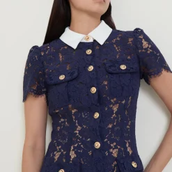 Online Bouclé Knit Bow Flared Dress Women Dresses|Mother Of The Bride