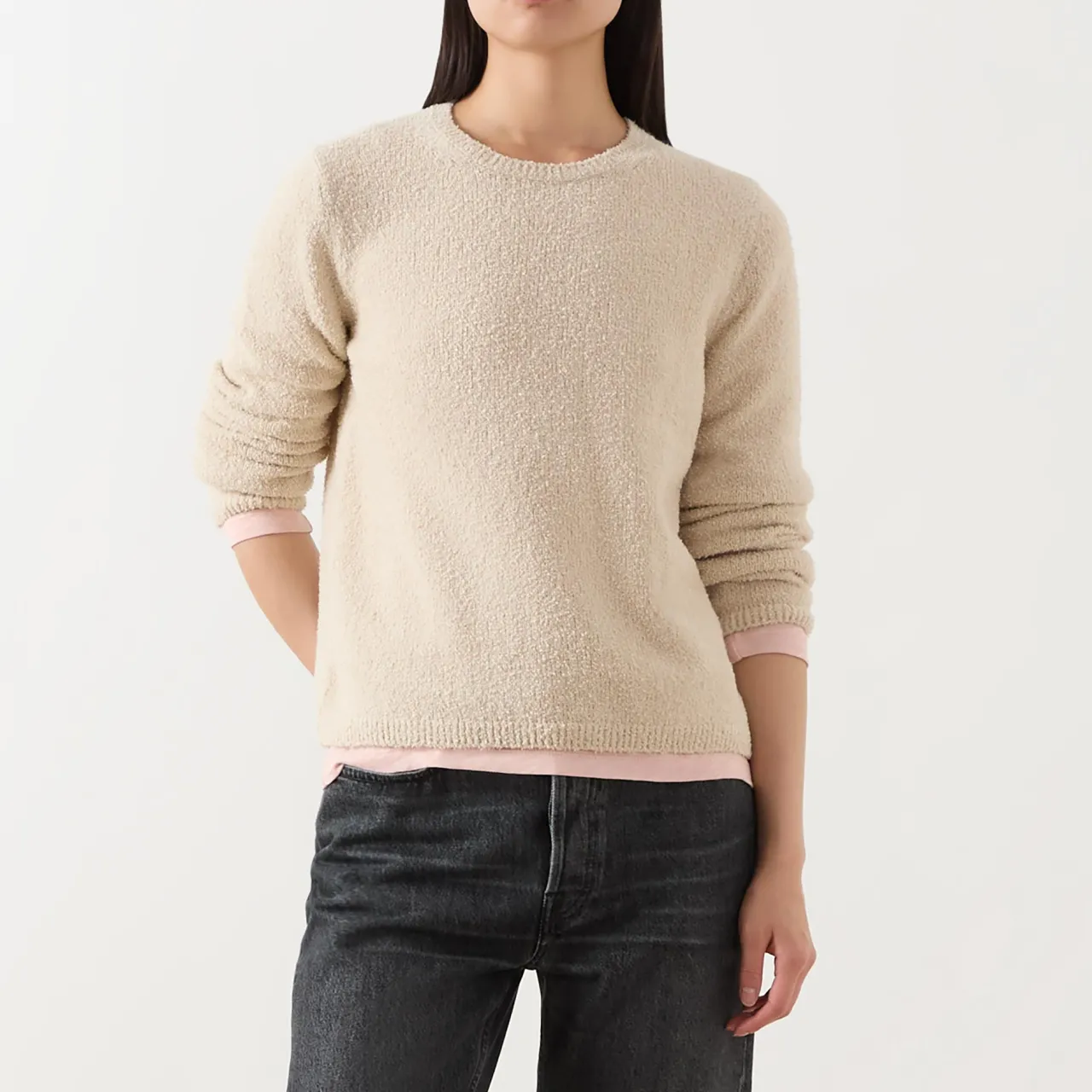 Best Bouclé Knitted Sweater Women Sweaters & Cardigans