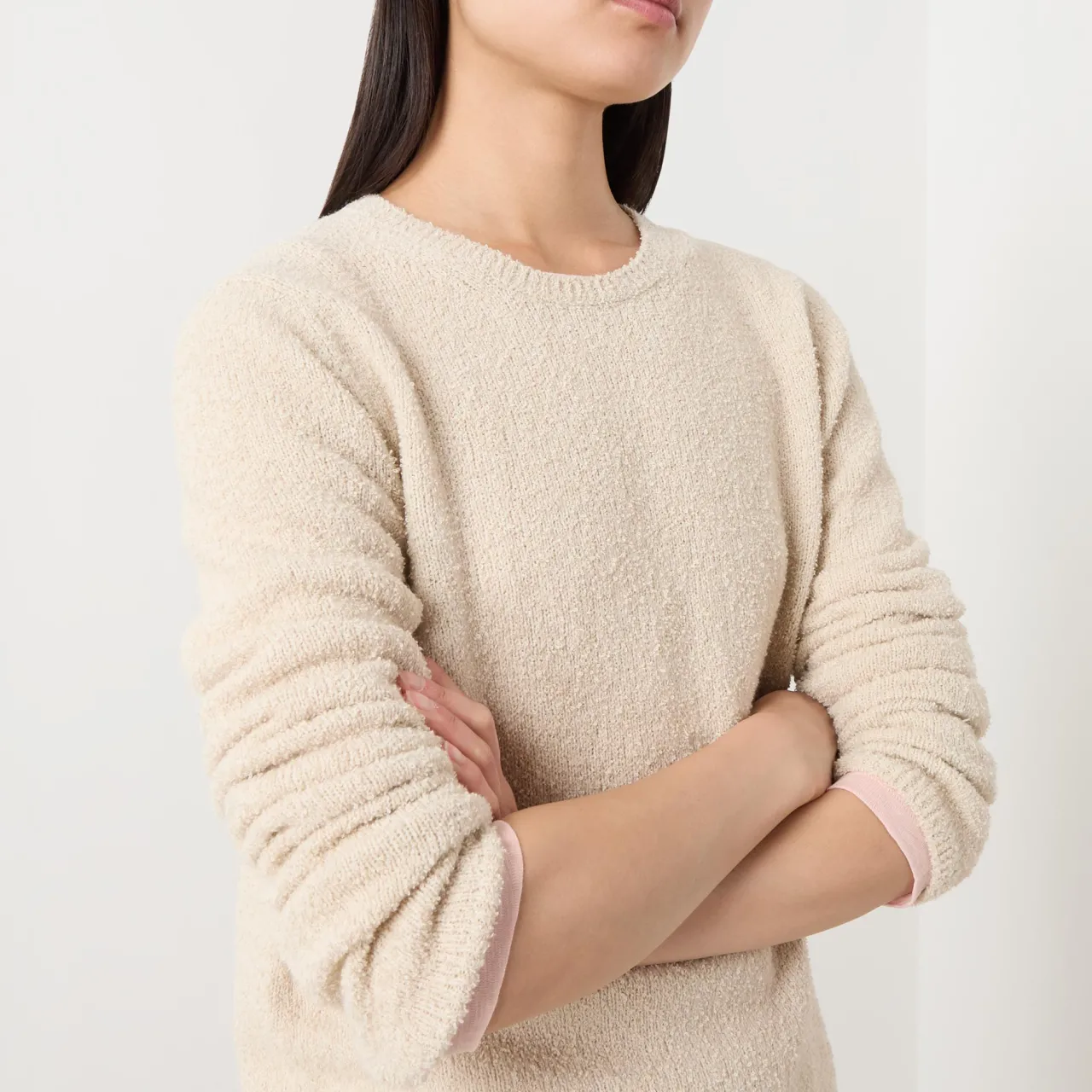 Best Bouclé Knitted Sweater Women Sweaters & Cardigans
