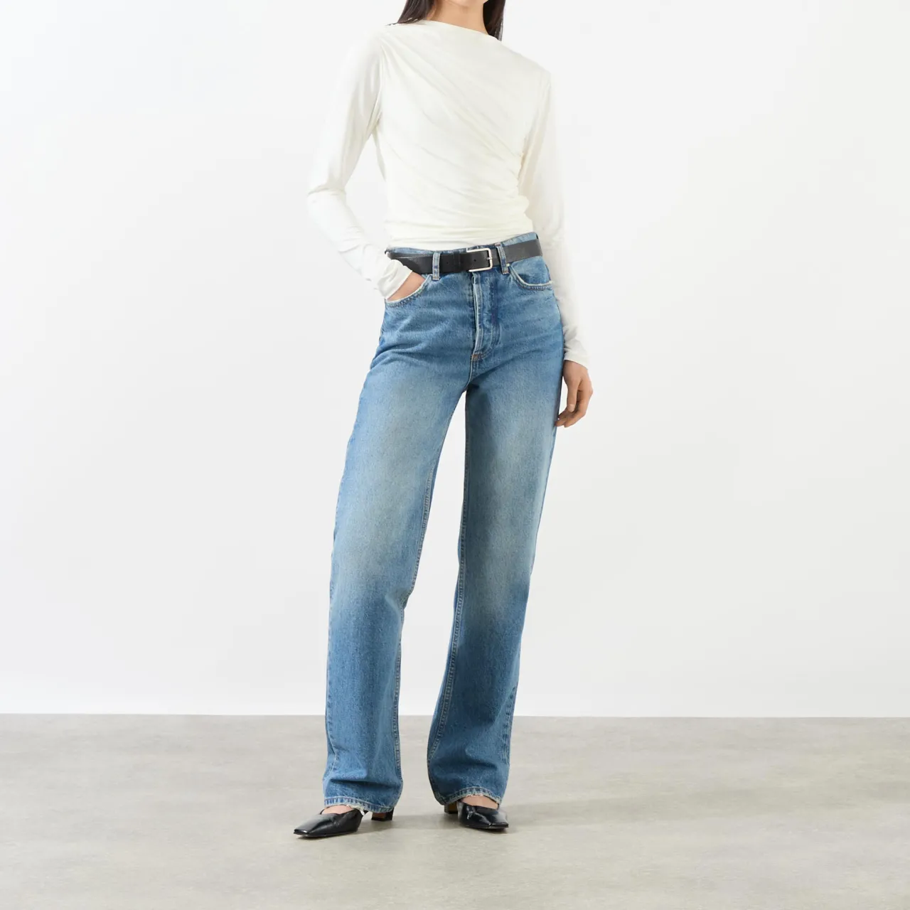 Outlet Bray Ruched Long-Sleeved Top Women Tops