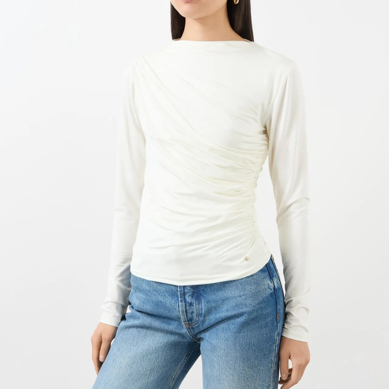 Outlet Bray Ruched Long-Sleeved Top Women Tops