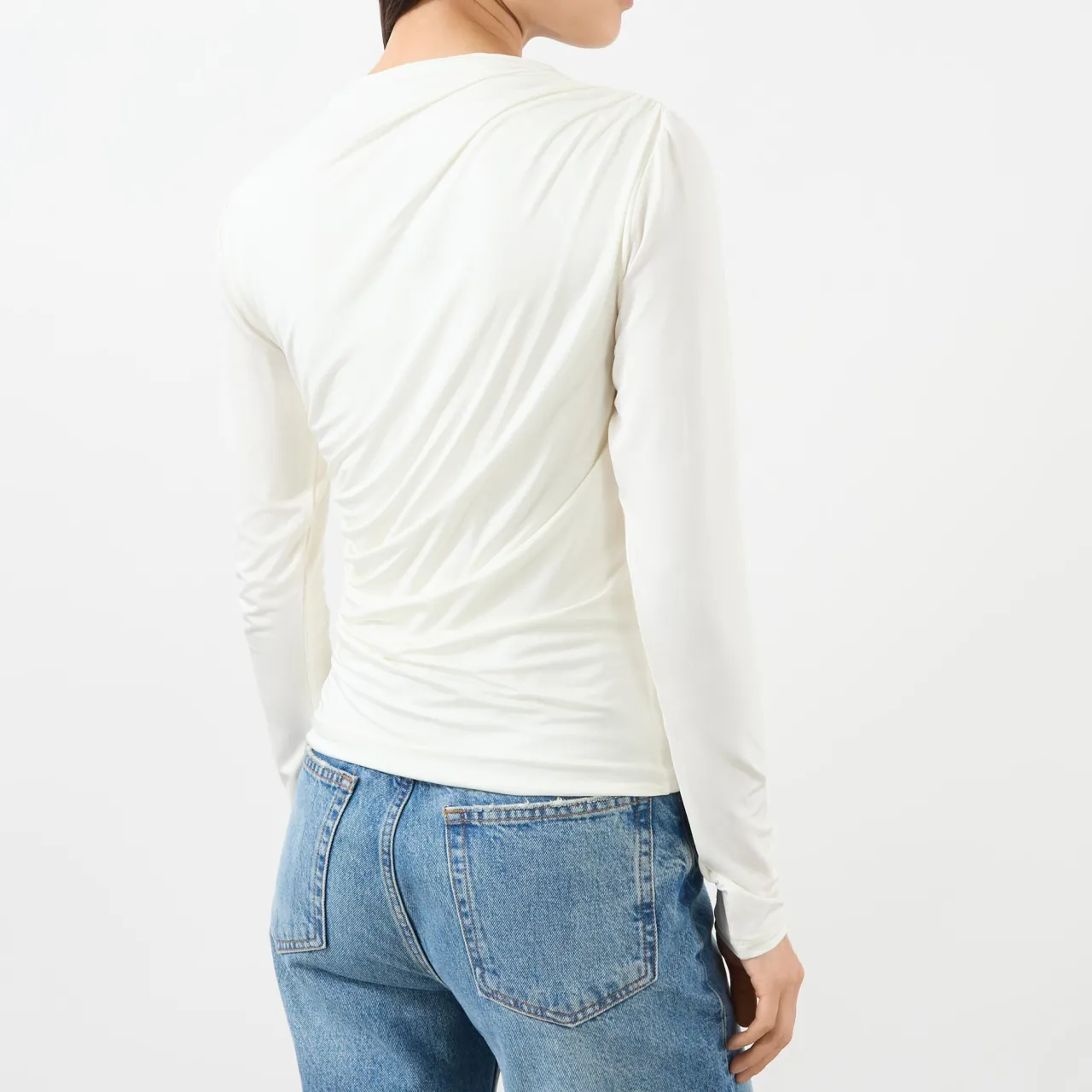 Outlet Bray Ruched Long-Sleeved Top Women Tops