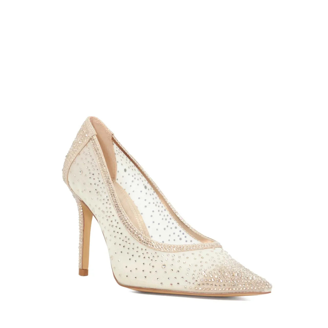 Best Brightest Mesh Embellished Courts Women Heels