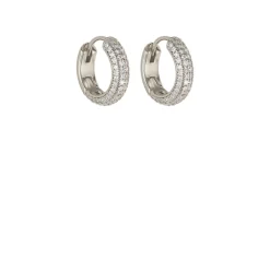 New Brilliant Statement Pavé Mini Huggies Women Earrings