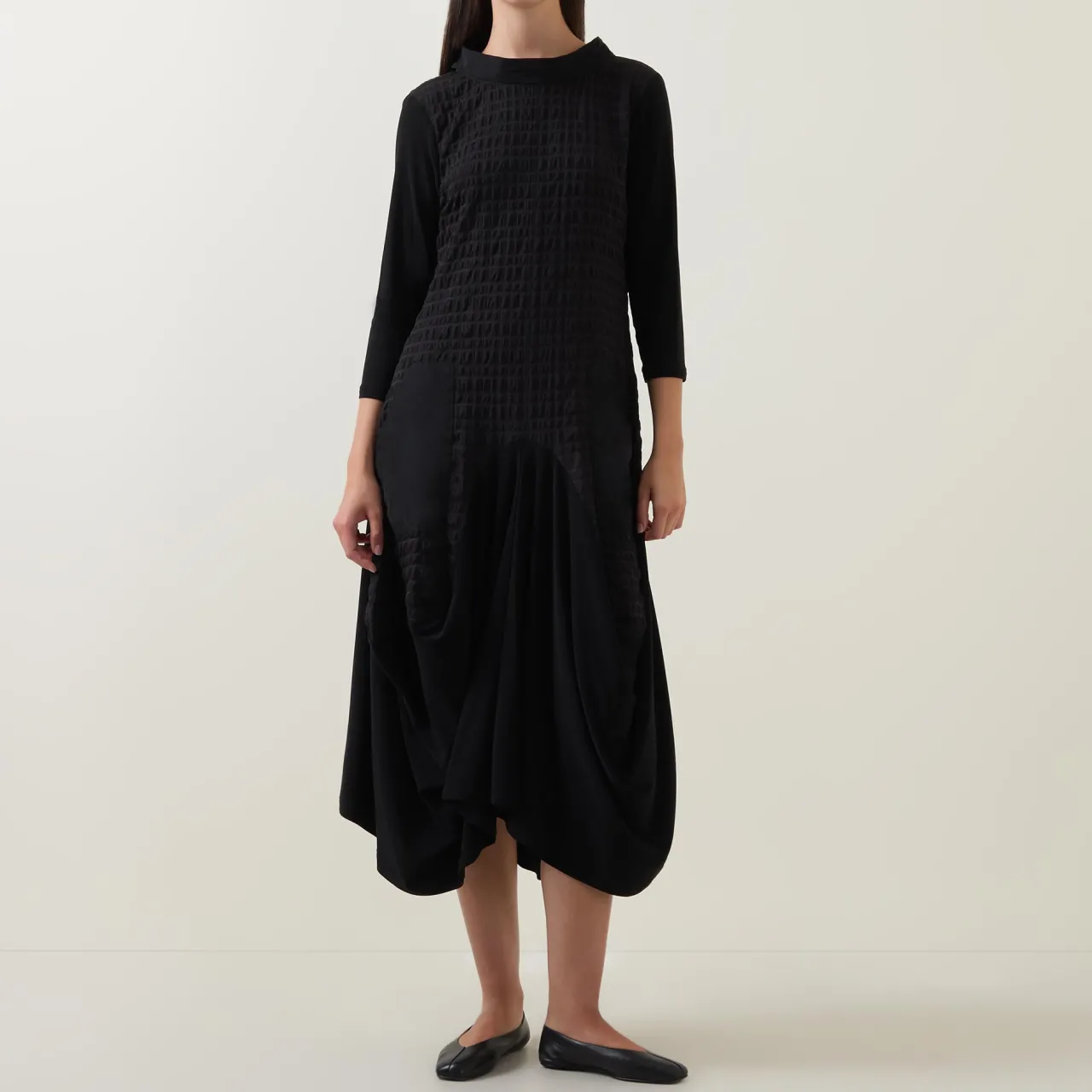 Bubble Jacquard Asymmetric Dress Women Dresses