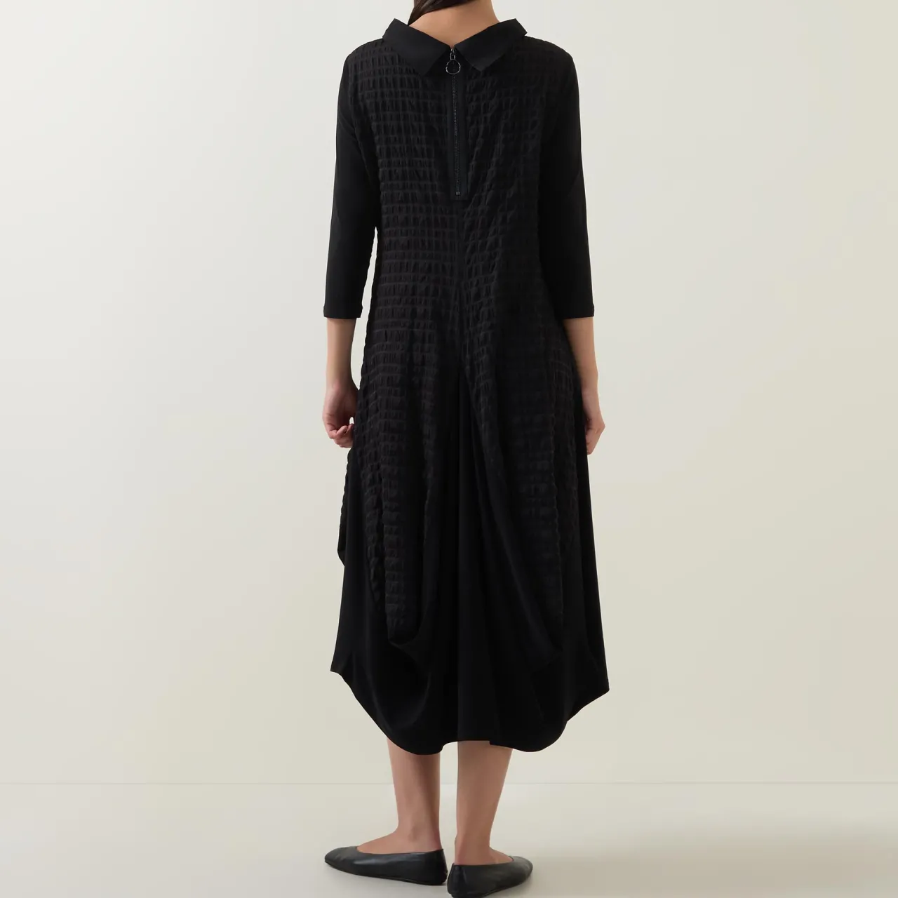 Bubble Jacquard Asymmetric Dress Women Dresses