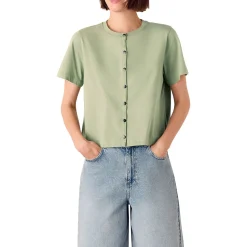 Hot Button-Down T-Shirt Women Tops