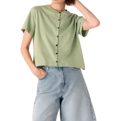 Hot Button-Down T-Shirt Women Tops
