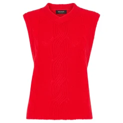 New Cable Detail Knitted Vest Women Sweaters & Cardigans