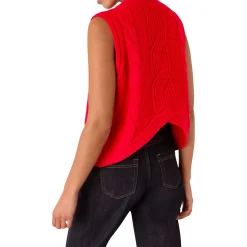 New Cable Detail Knitted Vest Women Sweaters & Cardigans