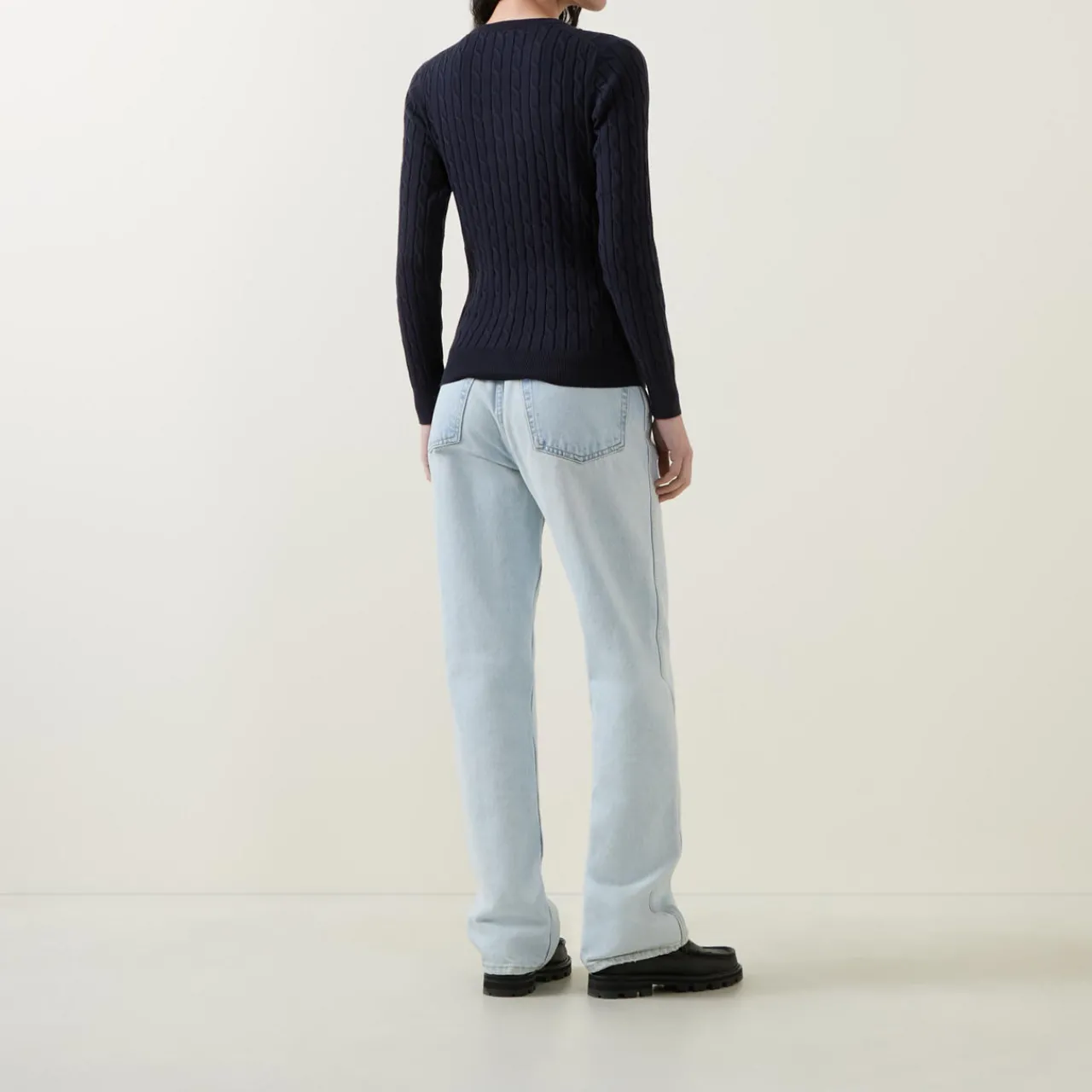Sale Cable Knit Logo Sweater Women Sweaters & Cardigans
