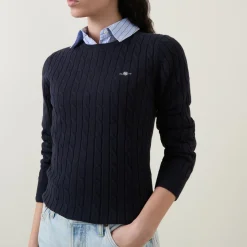 Sale Cable Knit Logo Sweater Women Sweaters & Cardigans