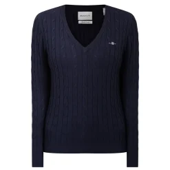 Hot Cable Knit V-Neck Sweater Women Sweaters & Cardigans