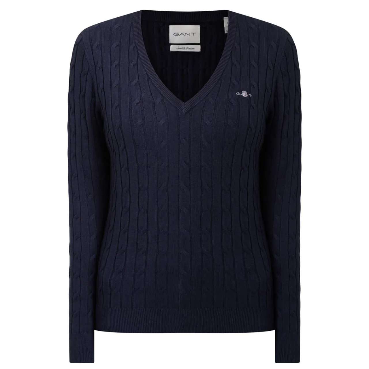 Hot Cable Knit V-Neck Sweater Women Sweaters & Cardigans