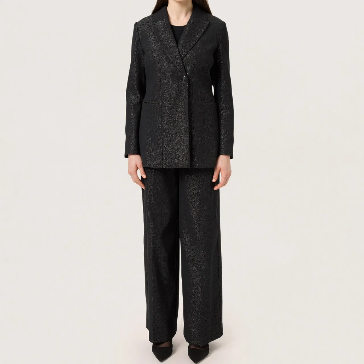 Cahlina Single-Breasted Glitter Blazer Women Coats & Jackets