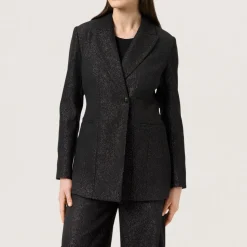 Cahlina Single-Breasted Glitter Blazer Women Coats & Jackets
