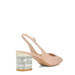 Discount Calena Embellished Slingback Block Heels Women Heels