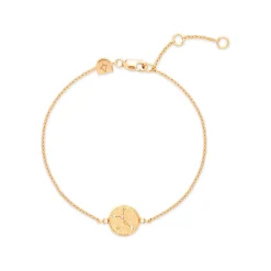 Online Cancer Zodiac Pendant 18k Gold-Plated Bracelet Women Bracelets