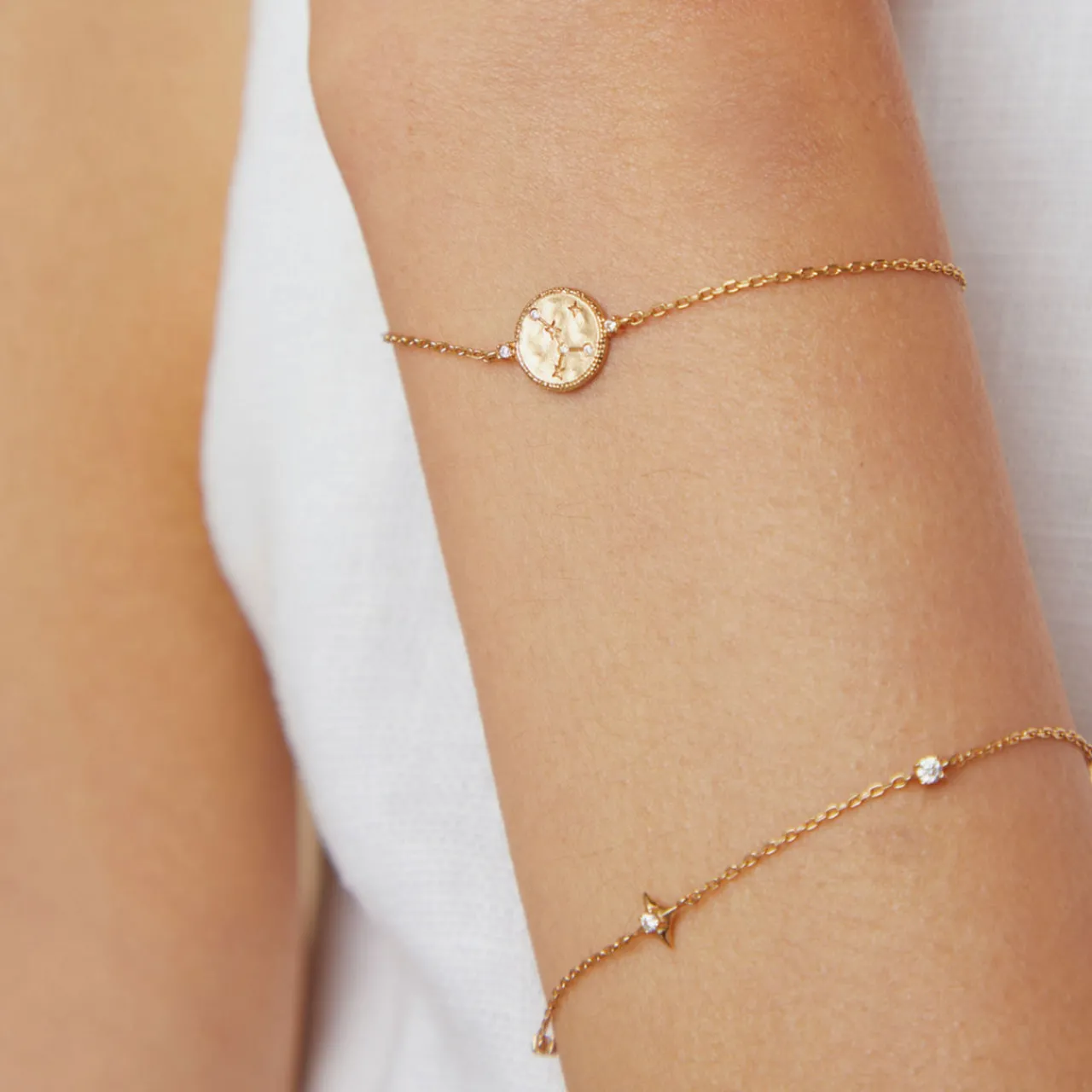 Online Cancer Zodiac Pendant 18k Gold-Plated Bracelet Women Bracelets