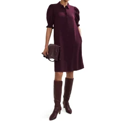 Hot Candice Scalloped Mini Shirt Dress Women Dresses