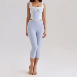 Clearance Carella Lace Trim Fitted Capri Trousers Women Trousers & Shorts