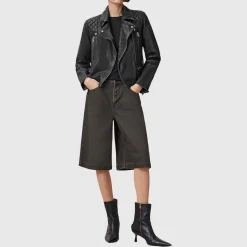 Outlet Cargo Leather Biker Jacket Women Coats & Jackets
