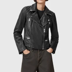 Outlet Cargo Leather Biker Jacket Women Coats & Jackets