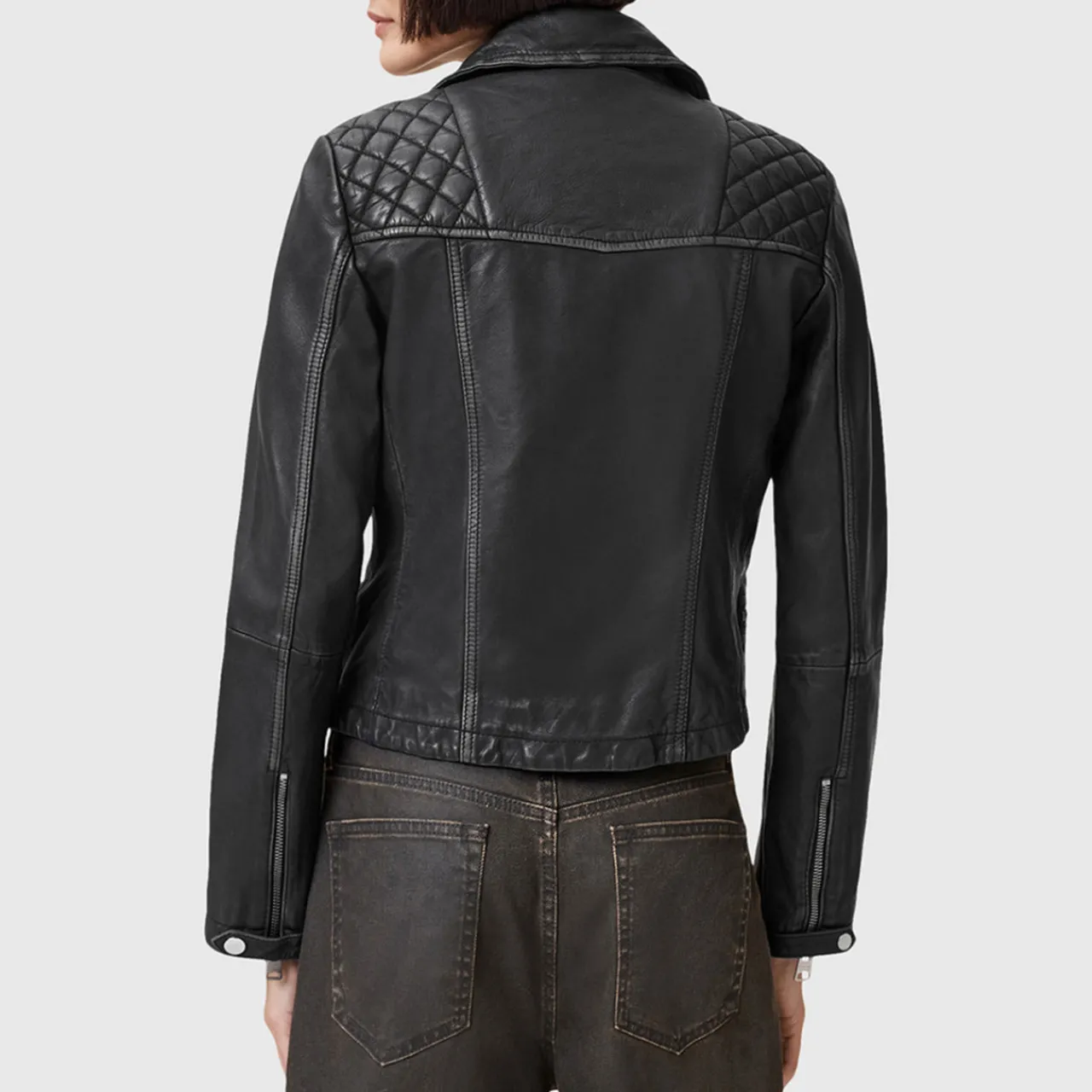 Outlet Cargo Leather Biker Jacket Women Coats & Jackets