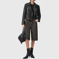 Outlet Cargo Leather Biker Jacket Women Coats & Jackets