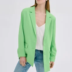 Carla Single-Breasted Blazer Women Coats & Jackets