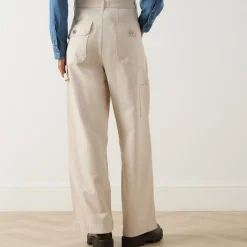 Sale Caronte Straight Leg Drill Trousers Women Trousers & Shorts