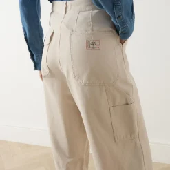 Sale Caronte Straight Leg Drill Trousers Women Trousers & Shorts