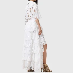 Cavarly Tiered Broderie Anglaise Skirt Women Skirts