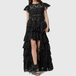 Clearance Cavarly Tiered Broderie High-Low Skirt Women Skirts