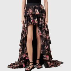 Discount Cavarly Tiered Floral Skirt Women Skirts