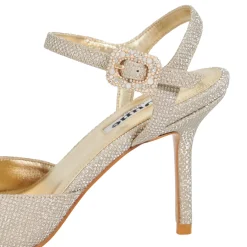 Clearance Channel Wide Fit Embellished Heeled Courts Women Heels