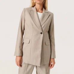 Clearance Charci Striped Fitted Blazer Women Coats & Jackets