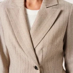 Clearance Charci Striped Fitted Blazer Women Coats & Jackets