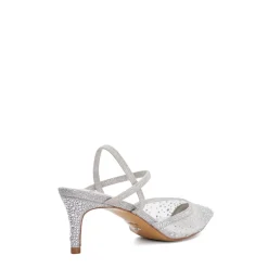 Best Charismatic Mesh Diamante Slingback Courts Women Heels